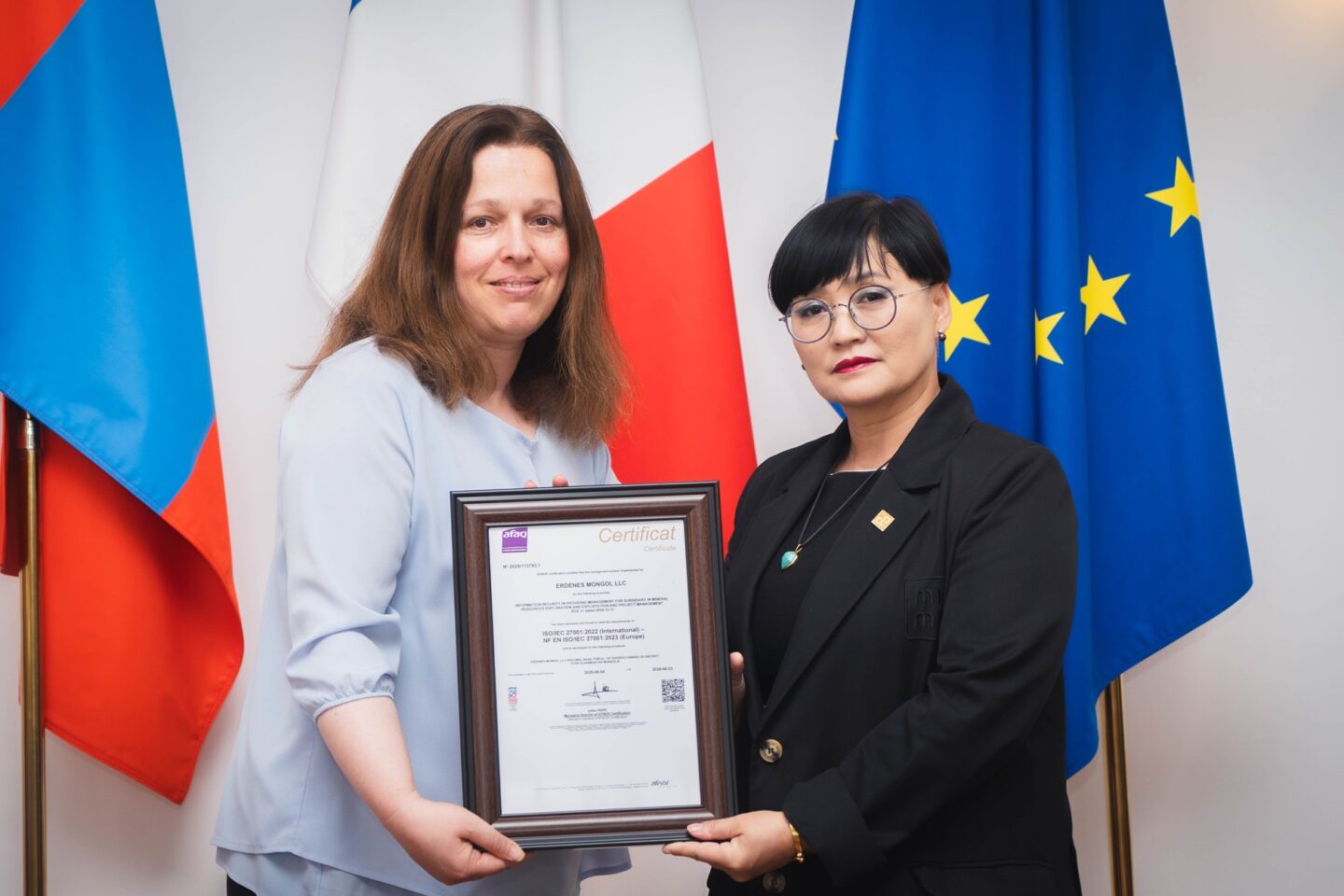 “Эрдэнэс Монгол” ХХК “Мэдээллийн Аюулгүй Байдлын Менежментийн тогтолцоо”-г нэвтрүүлснийг батламжлав